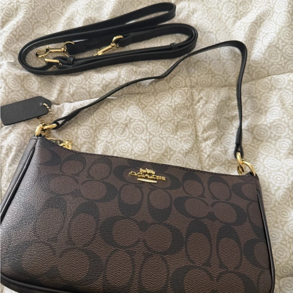 Coach Black and Brown Crossbody Bag